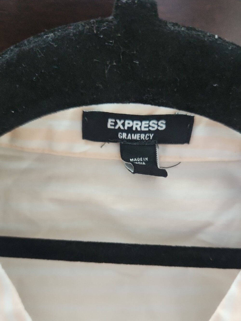 Express Light Pink Ruffle Cap Sleeve Button-Front Blouse - Picture 2 of 3